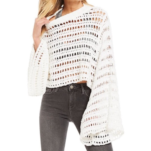 Free People Sweaters - Free People Loose Knit Cropped Sweater